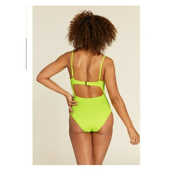 ANDIE Swim The Bermuda One Piece Neon Lemon Small - Picture 5 of 7